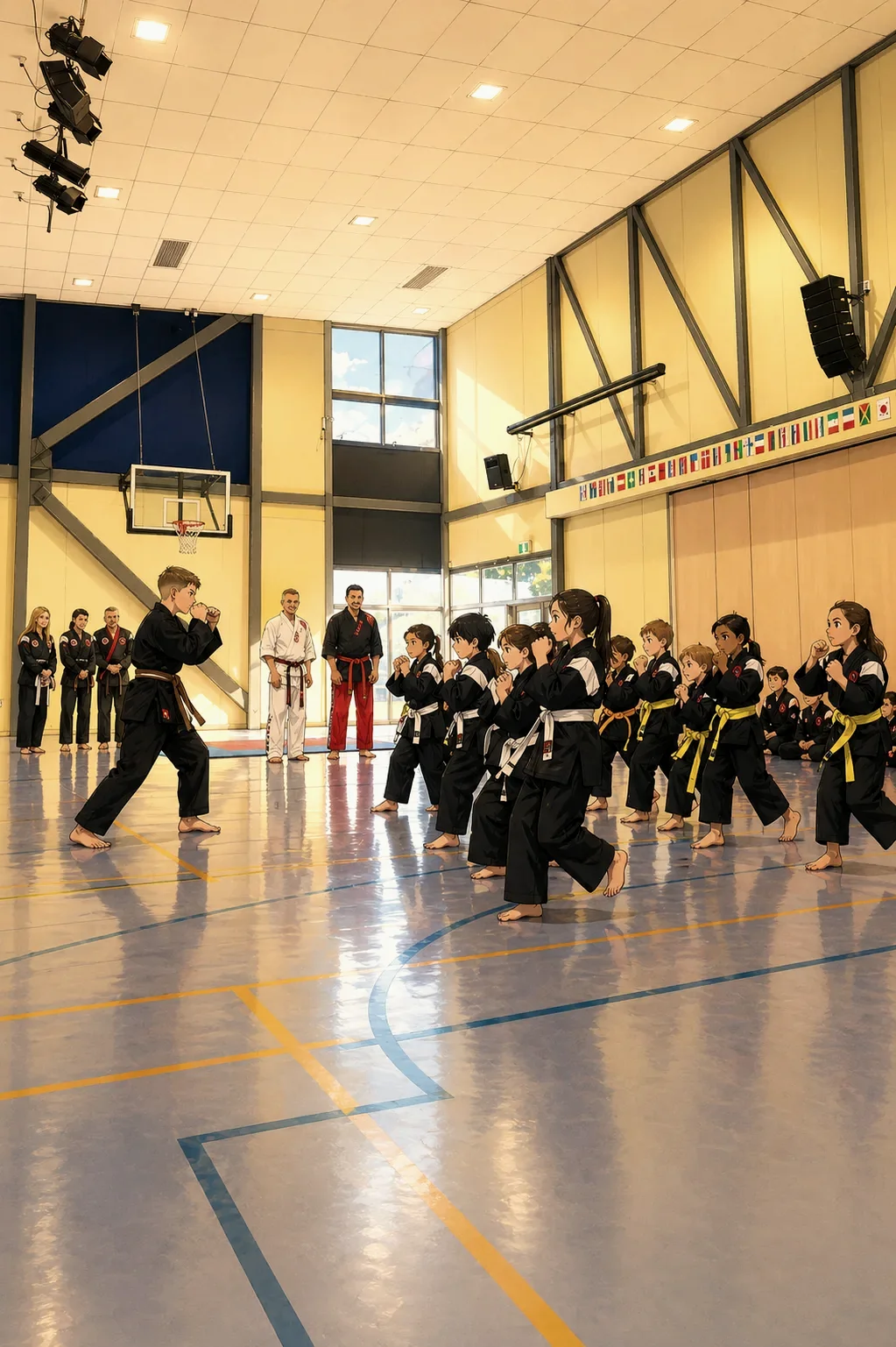 Juniors martial arts class at Inception Academy in Halswell, Christchurch